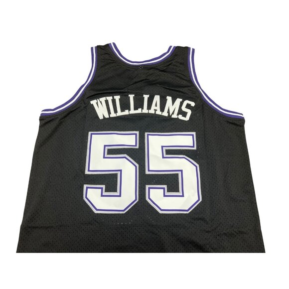 New Sacramento Kings #55 Jason Williams Basketball Jersey Stitched BLACK - Picture 4 of 5